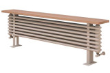 Радиаторы-скамейки стальные трубчатые IRSAP Tesi 3 длина 1802 мм, горизонтальные, 4-7 секций, присоединение резьбовое - 1/2″, подключение - боковое T02, теплоотдача 860 Вт, цвет - белый