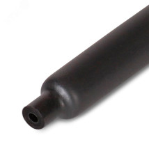 Трубка термоусадочная KBT ТТК Дн3/1 с клеевым слоем, в отрезках 1 м, коэффициент усадки 3:1, черная
